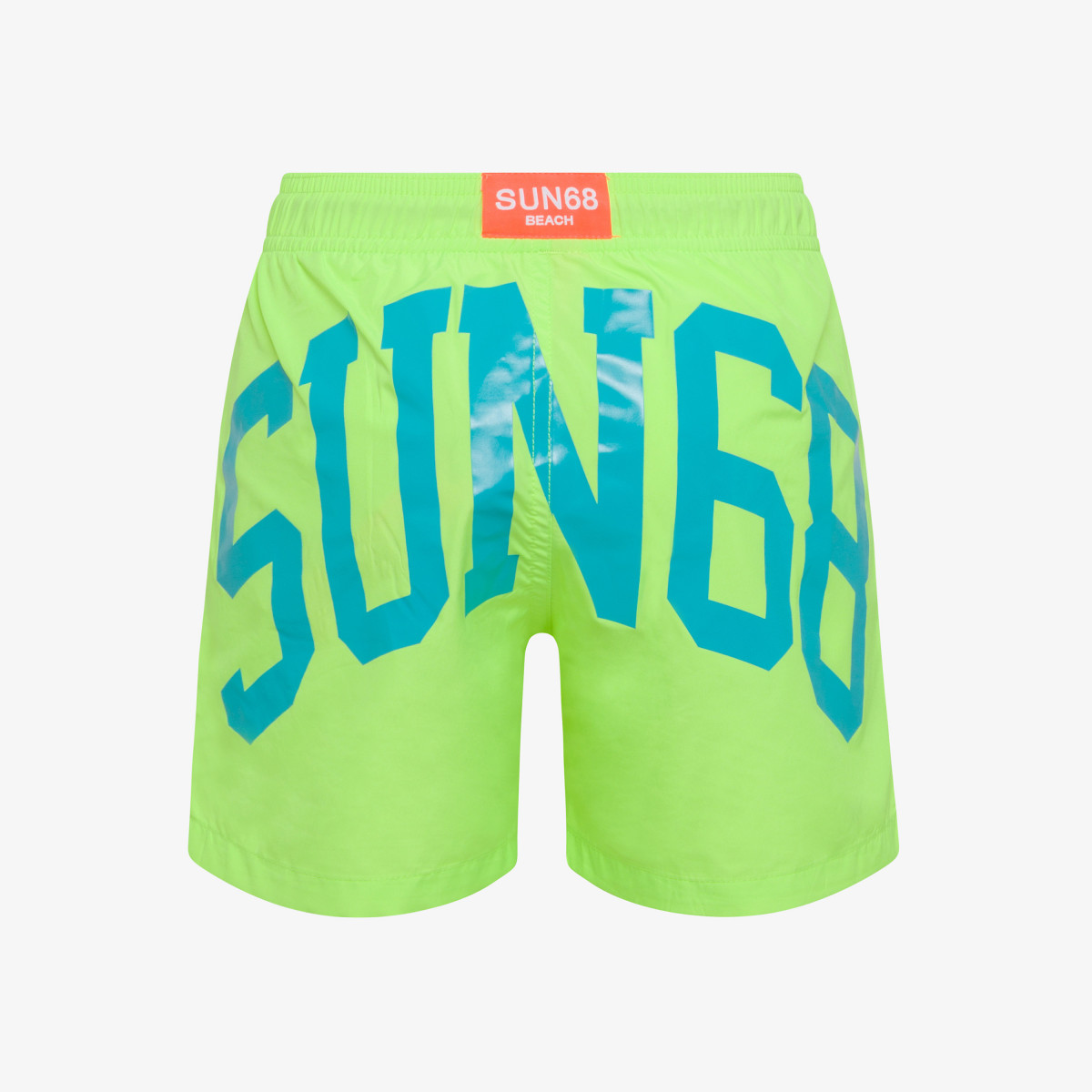 BOY'S SWIM PANT BIG LOGO ON BACK GIALLO FLUO