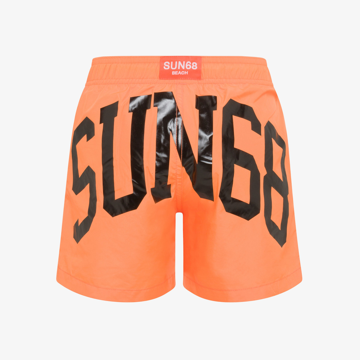 BOY'S SWIM PANT BIG LOGO ON BACK ARANCIO FLUO