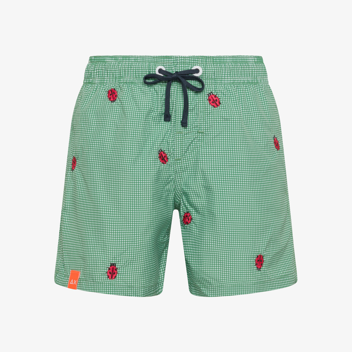BOY'S SWIM PANT SMALL EMBROIDERY GARDEN GREEN/WHITE