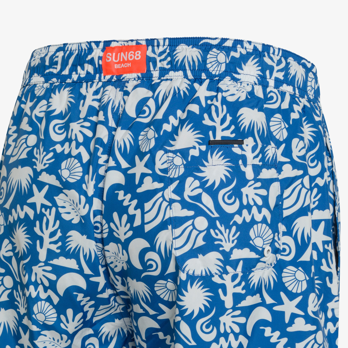Boxer mare con stampa blu royal