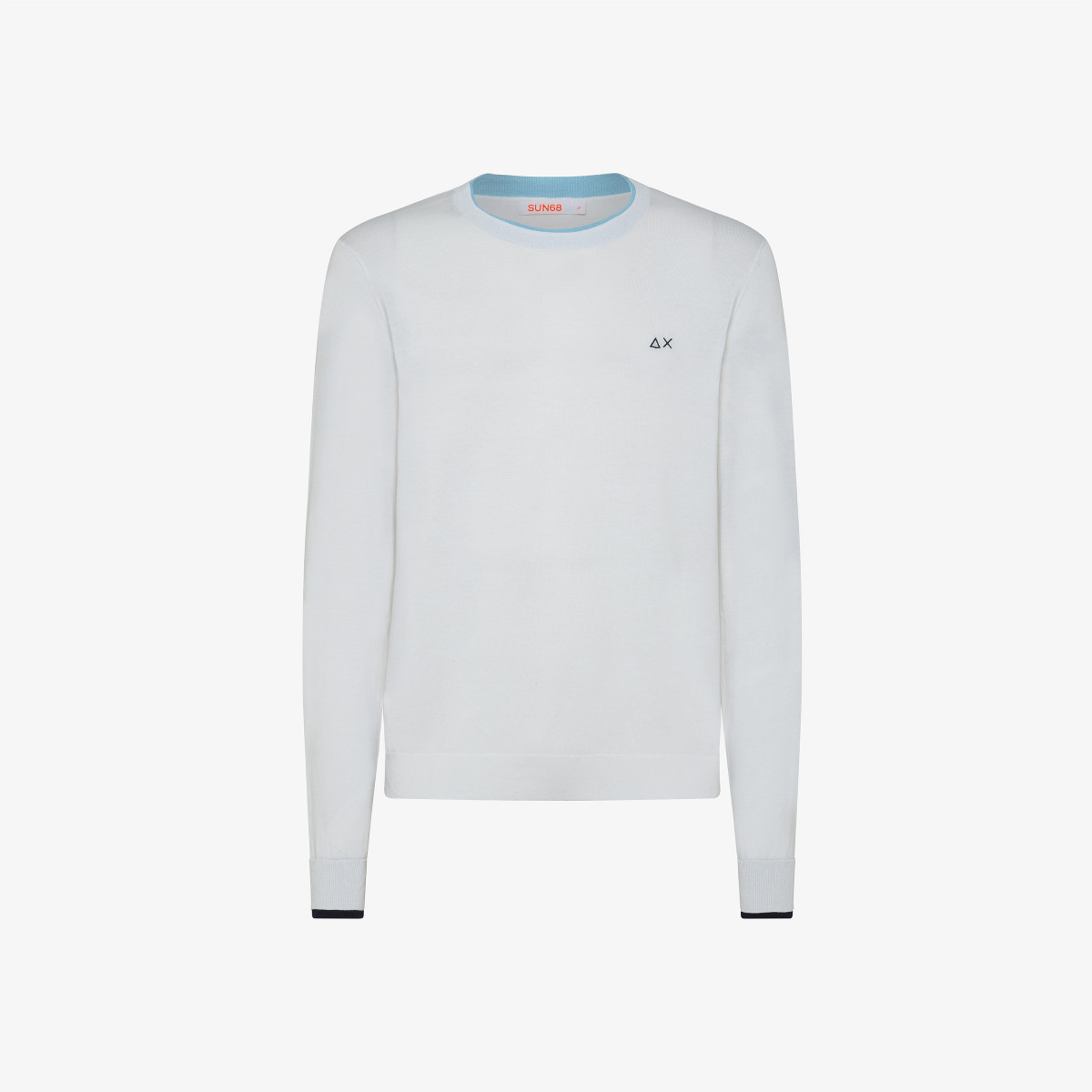 ROUND NECK DOUBLE RIB BIANCO
