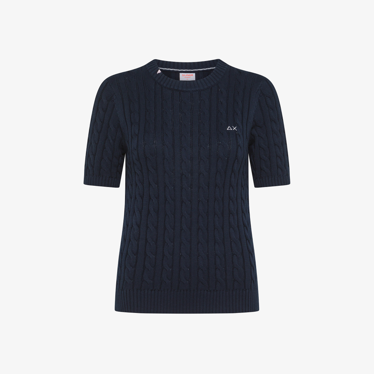 T-SHIRT CABLE S/S NAVY BLUE