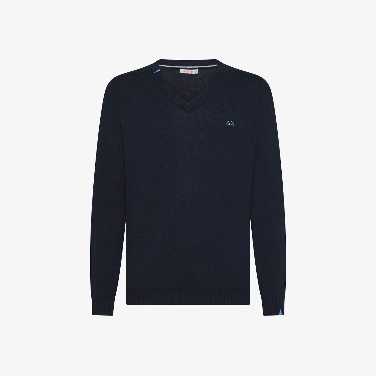 V NECK SWEATER BASIC L/S NAVY BLUE