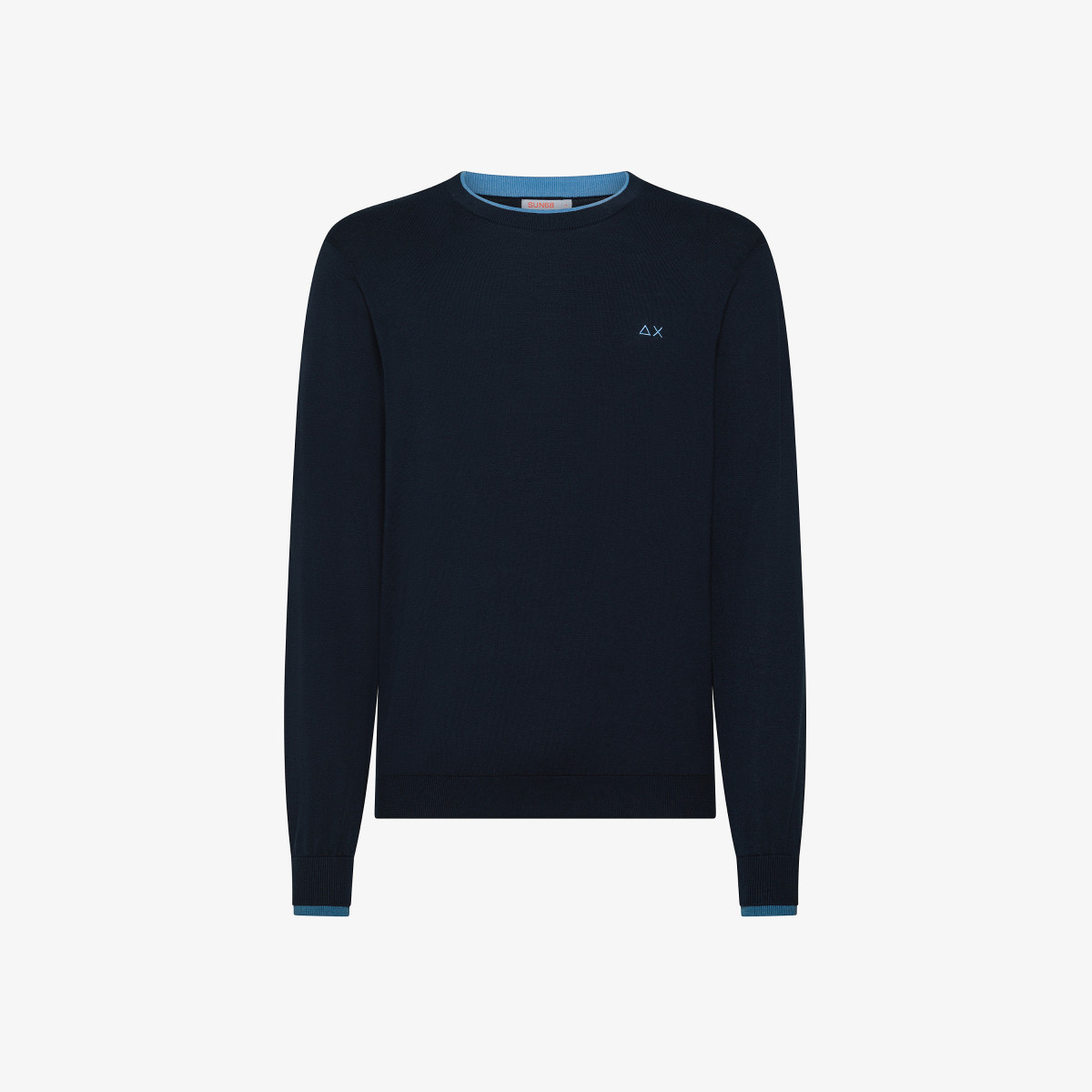 SWEATER NECK DOUBLE RIB NAVY BLUE