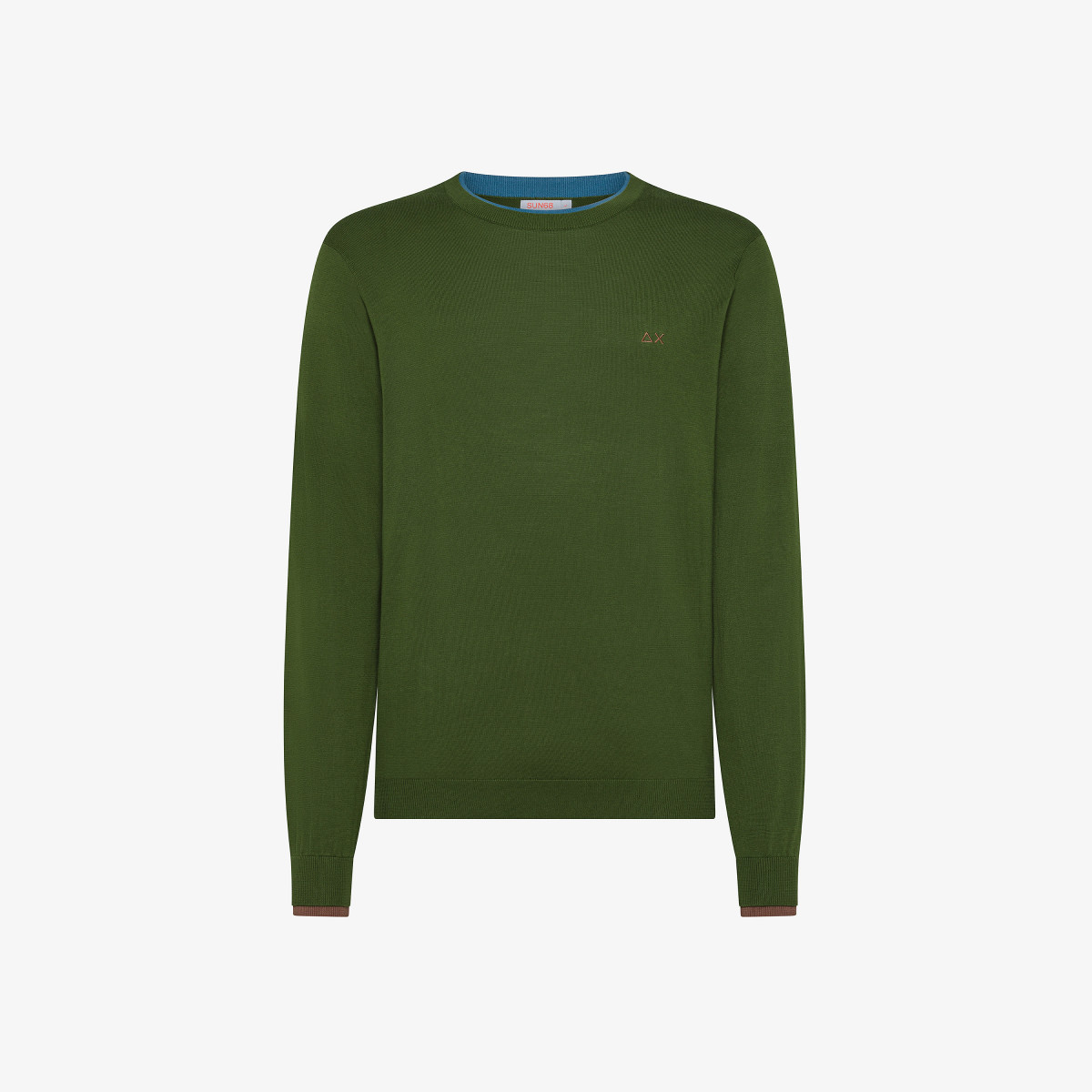 SWEATER NECK DOUBLE RIB VERDE SCURO