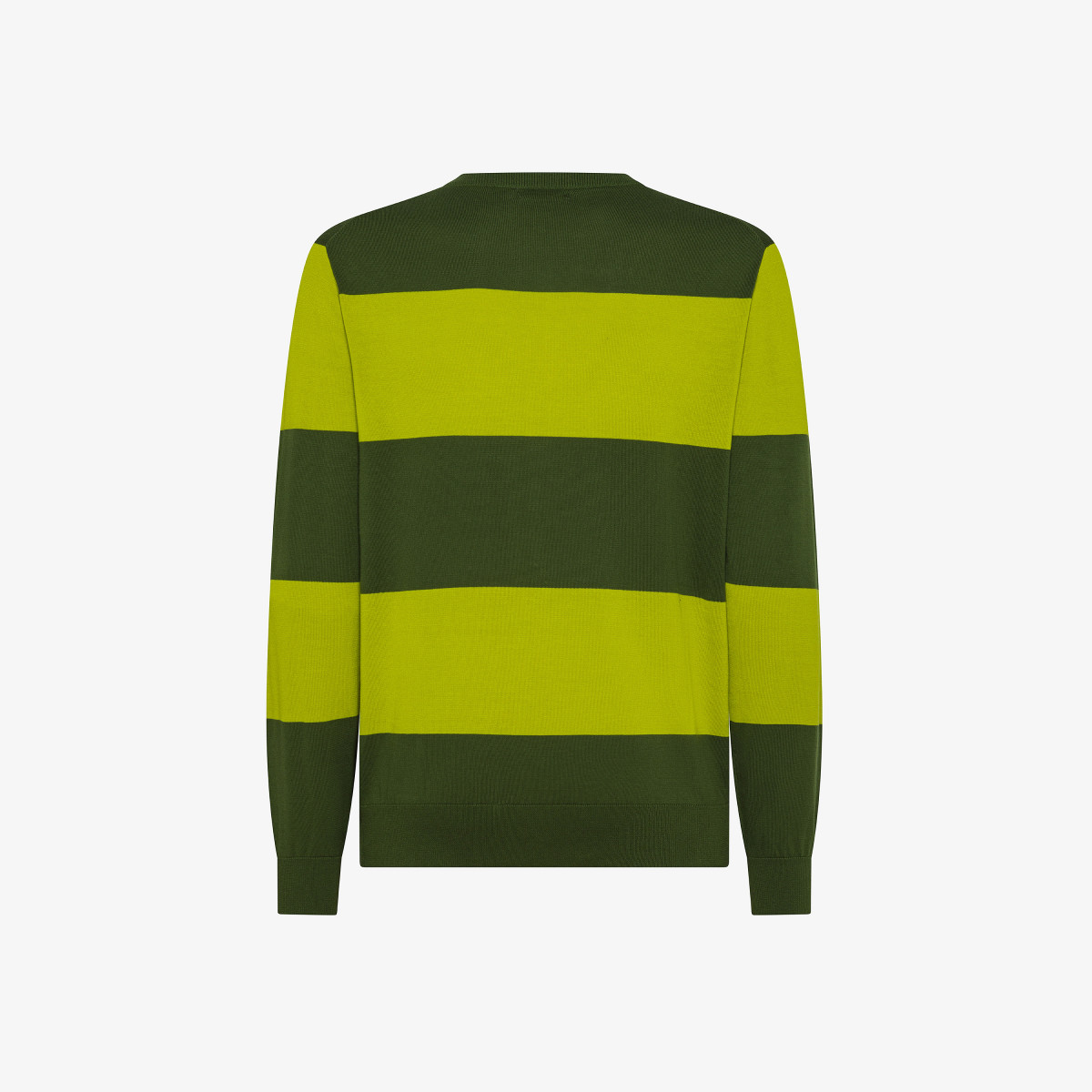 SWEATER STRIPES REGULAR L/S VERDE SCURO/OLIVA