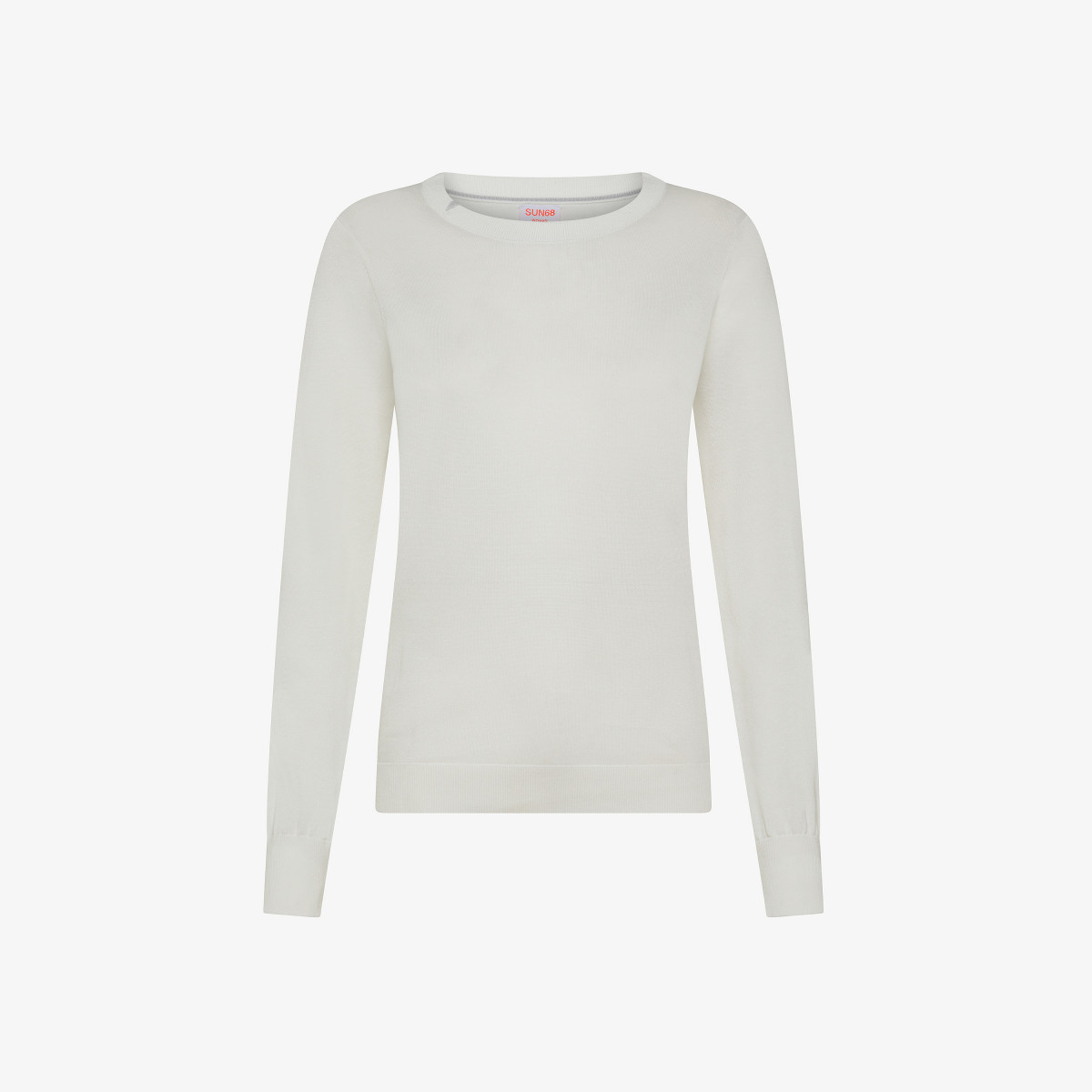 SWEATER BASIC L/S BIANCO PANNA