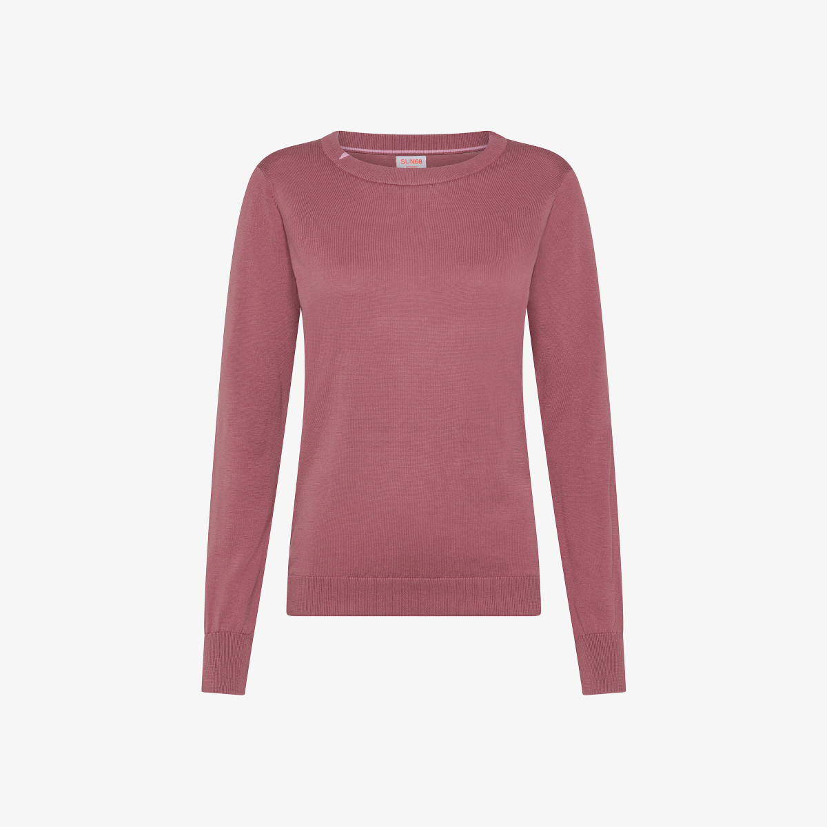 SWEATER BASIC L/S DARK PINK