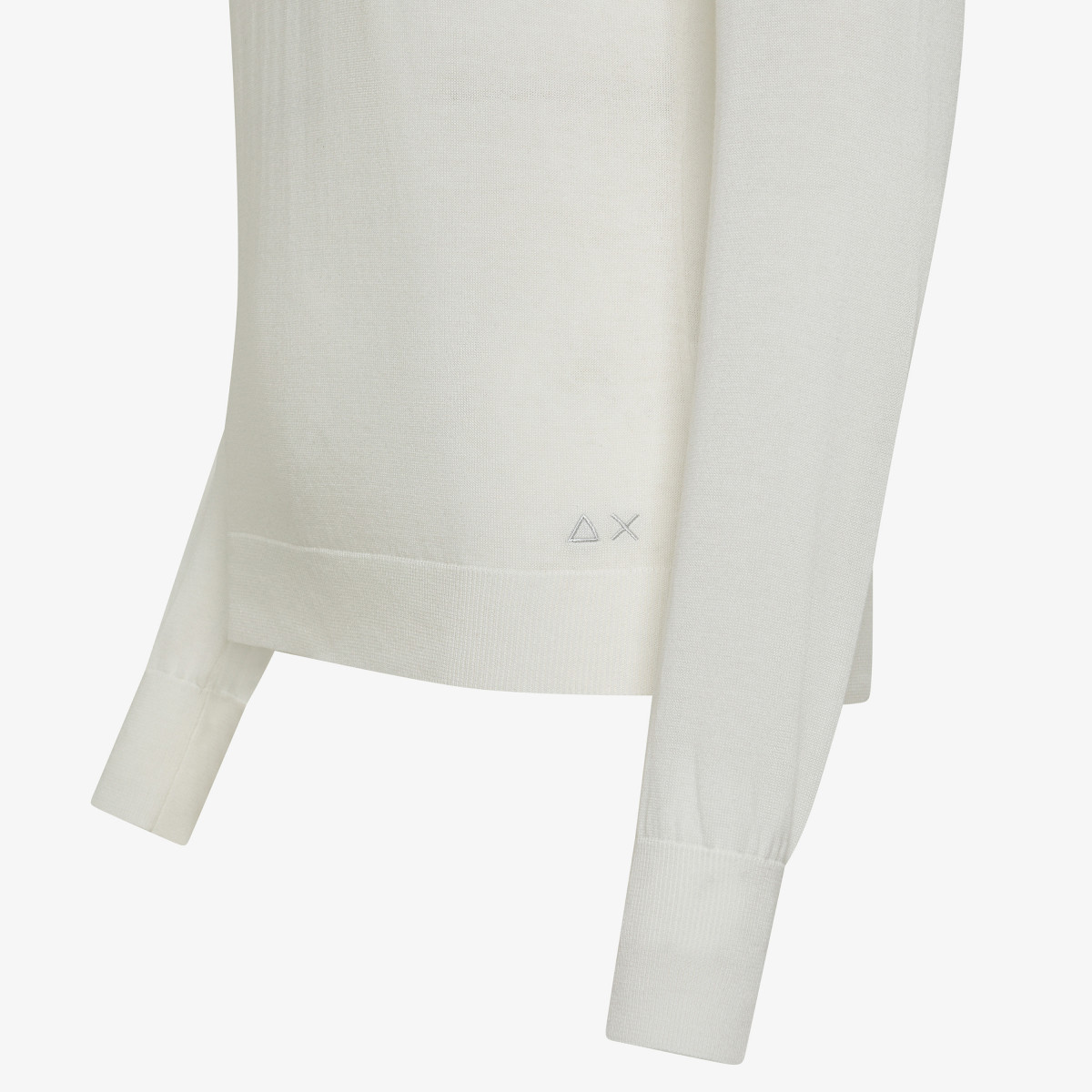 V NECK SWEATER BASIC L/S BIANCO PANNA