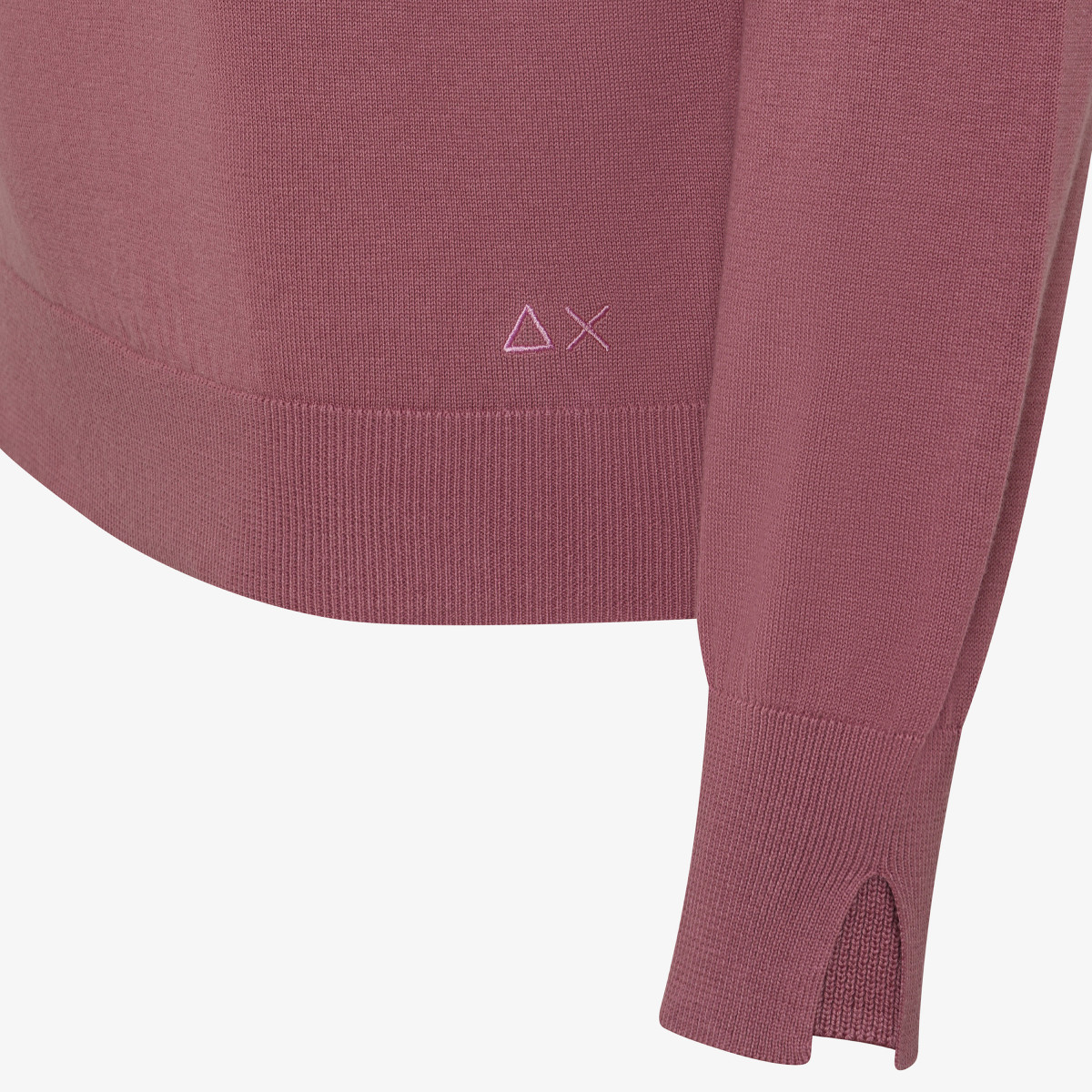 V NECK SWEATER BASIC L/S ROSA SCURO
