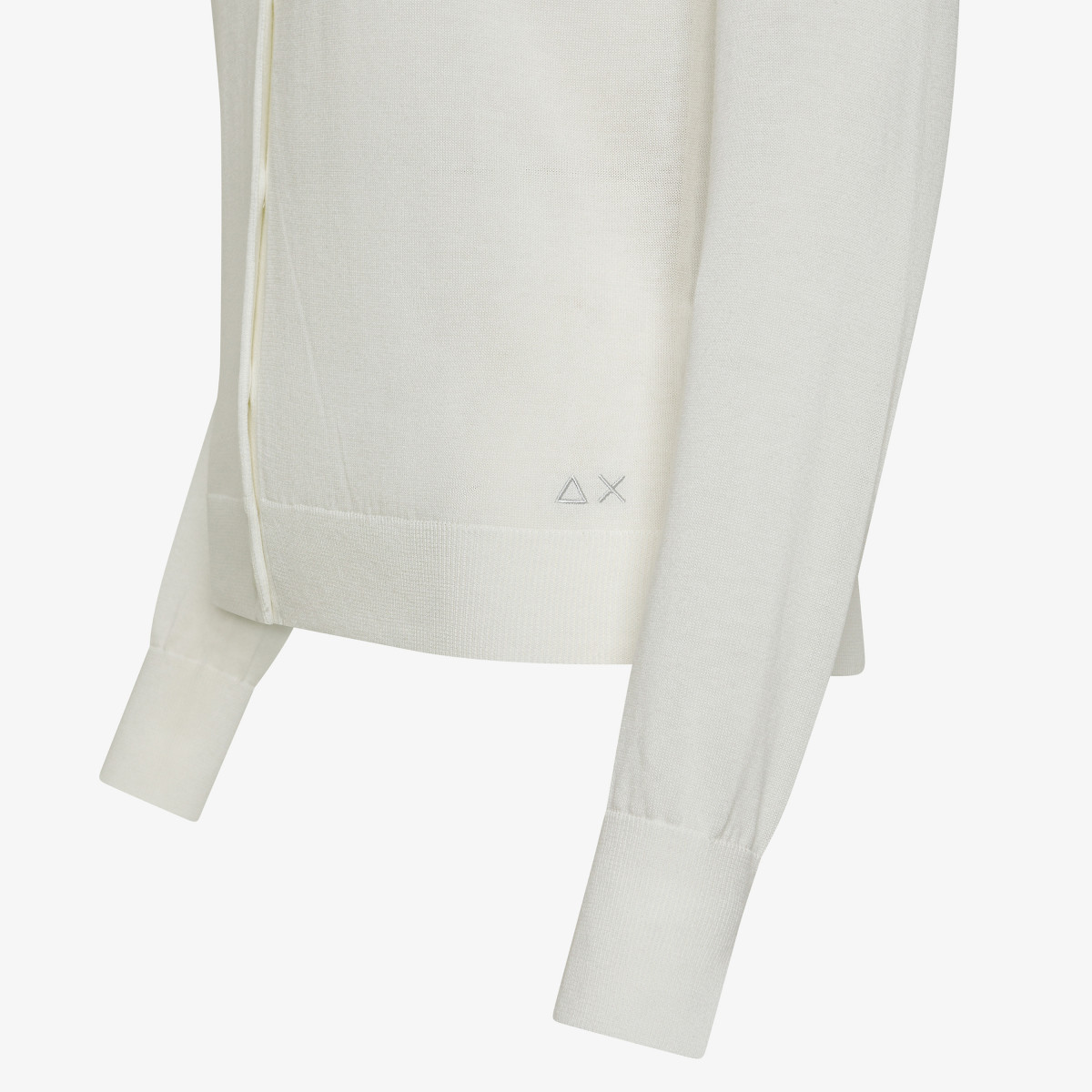 CARDIGAN BASIC L/S BIANCO PANNA