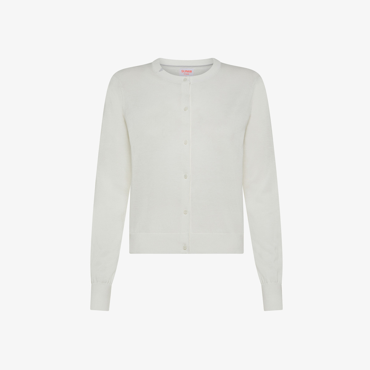 Off white cropped cotton cardigan
