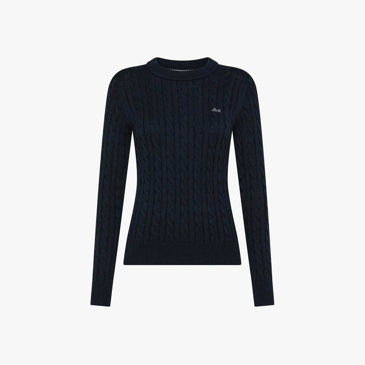 CABLE KNIT SWEATER L/S NAVY BLUE