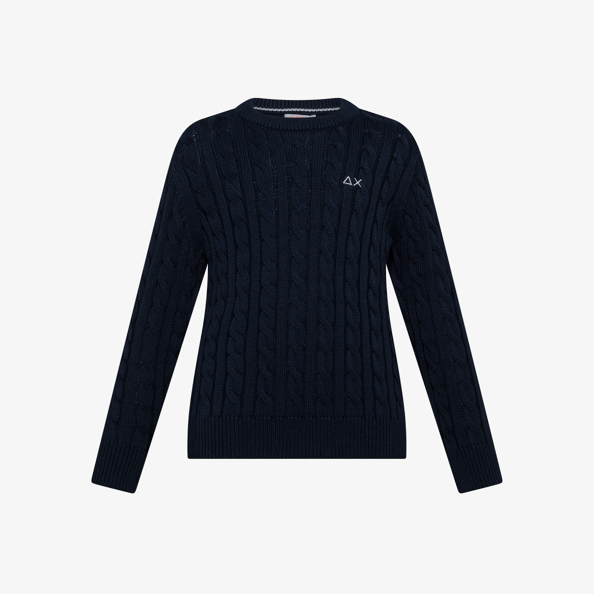 BOY'S SWEATER CABLE KNIT L/S NAVY BLUE