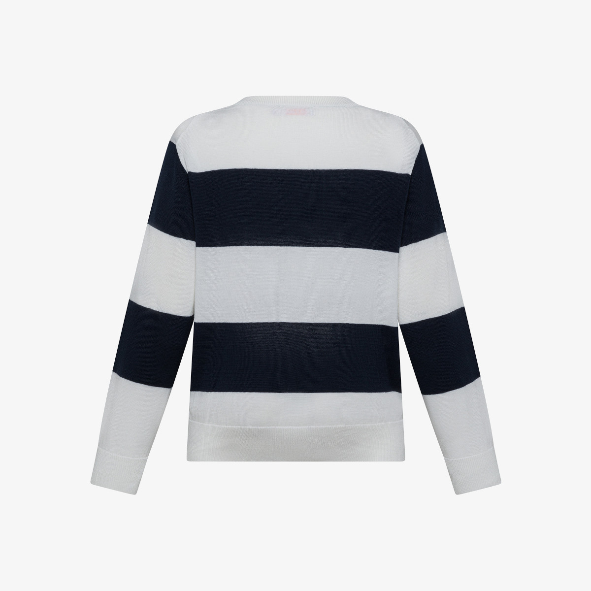 BOY'S SWEATER STRIPES REGULAR L/S OFF WHITE/NAVY BLUE