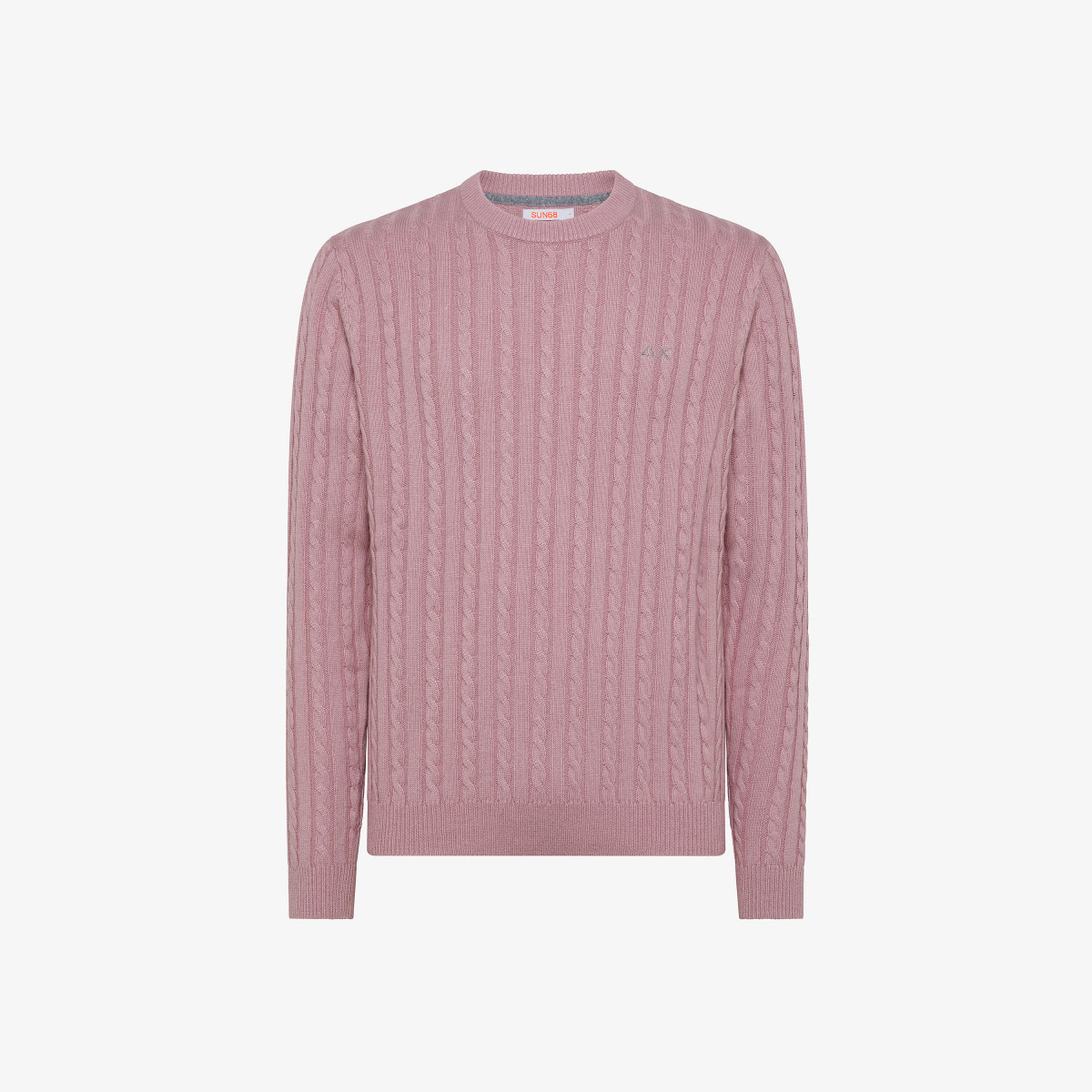 ROUND NECK CABLE PINK