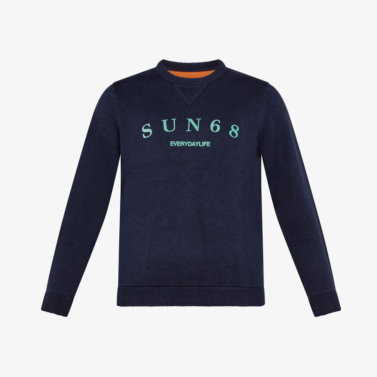 BOY'S ROUND LETTERING ON CHEST NAVY BLUE