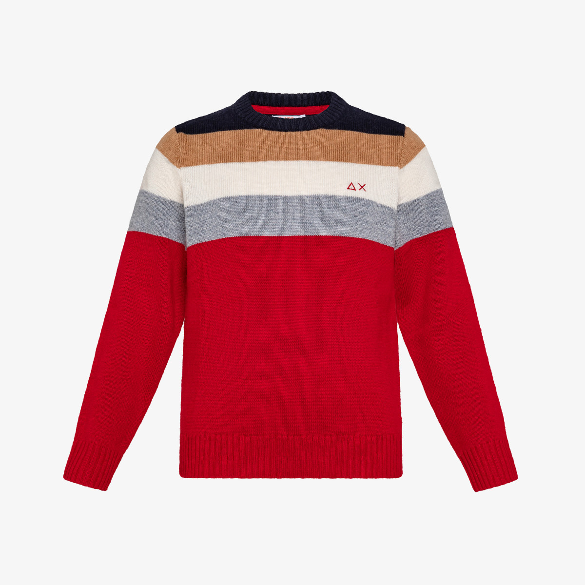BOY'S ROUND STRIPES ON TOP ROSSO FUOCO