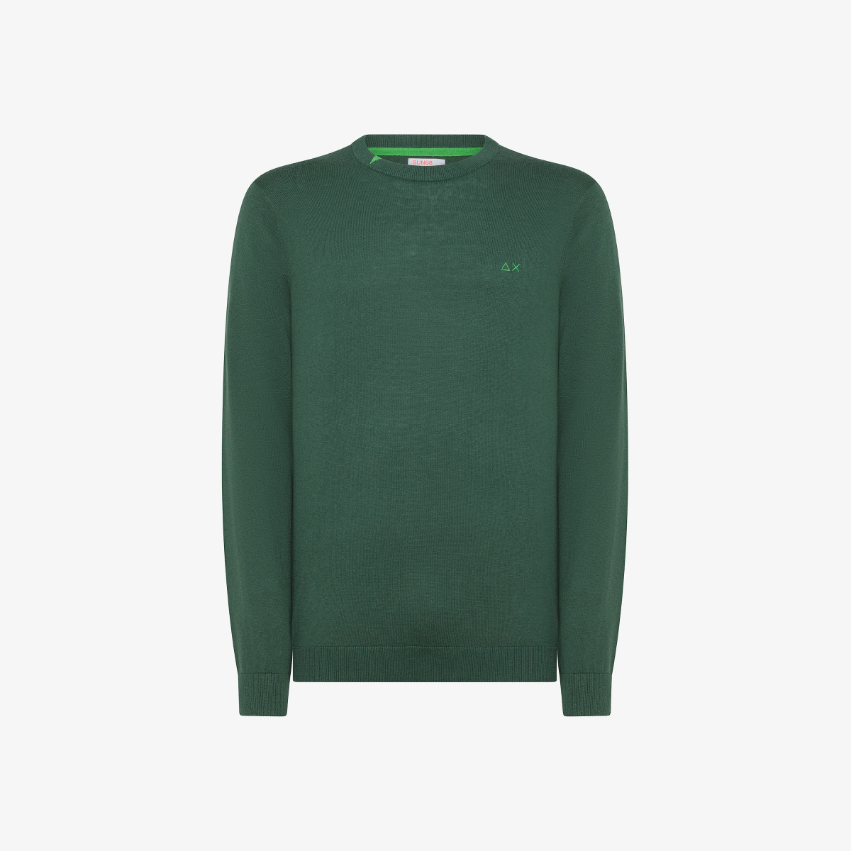 Wool and cotton jumper DARK GREEN