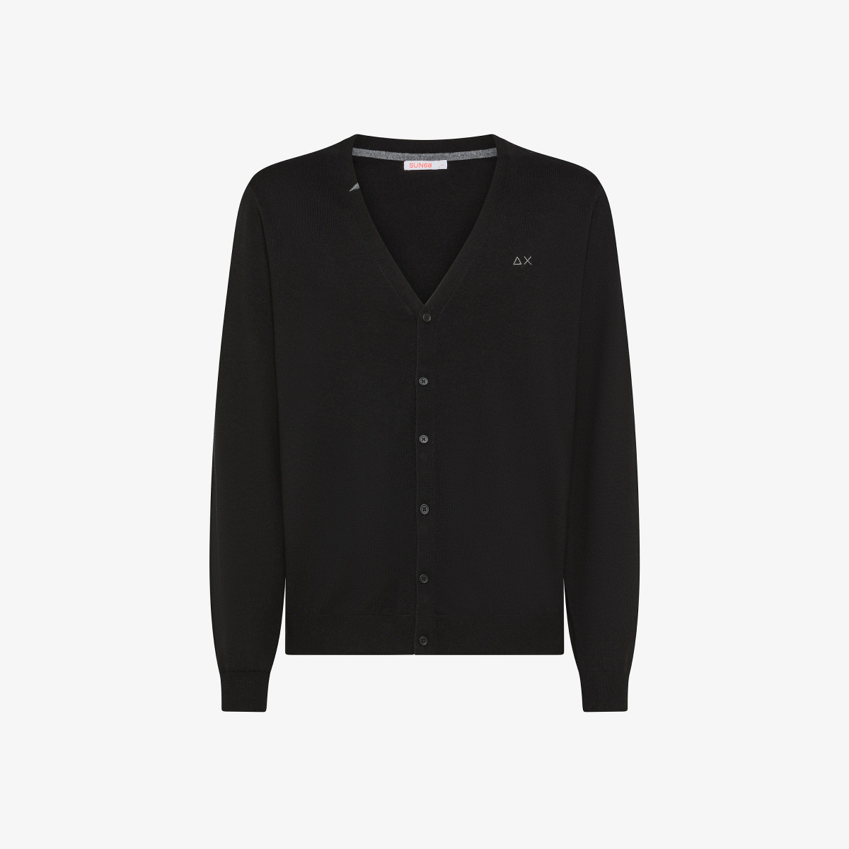 Wool and cotton cardigan BLACK