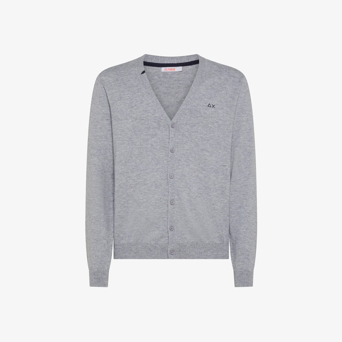 Wool and cotton cardigan MEDIUM GREY