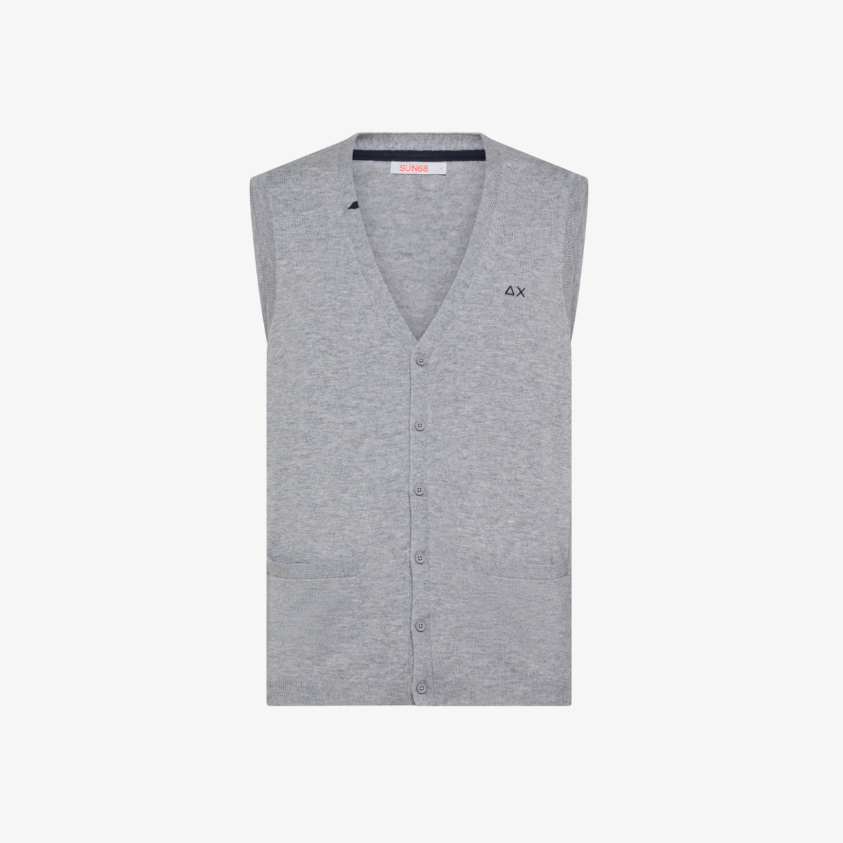 Wool and cotton vest MEDIUM GREY