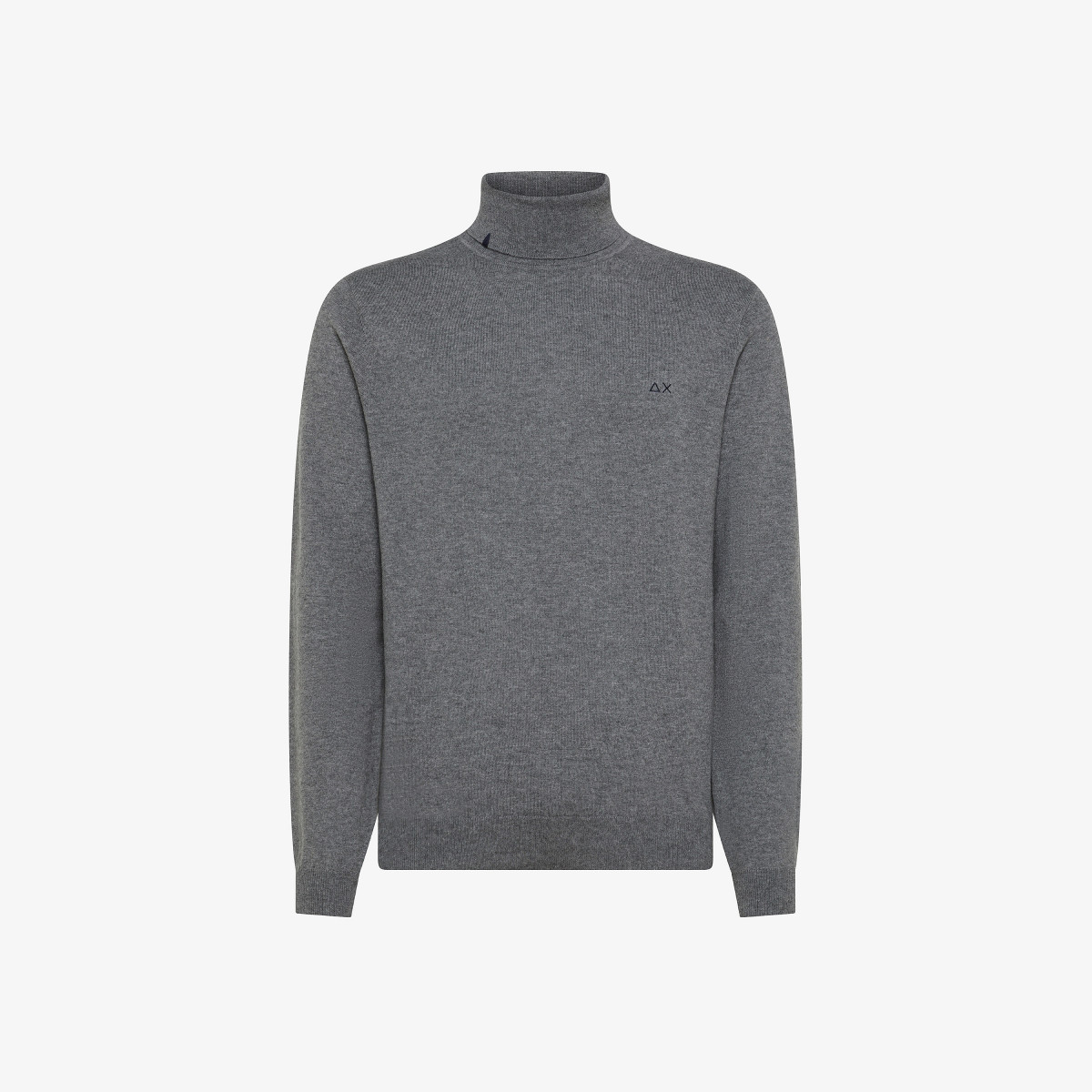 Wool and cotton turtleneck jumper DARK GREY