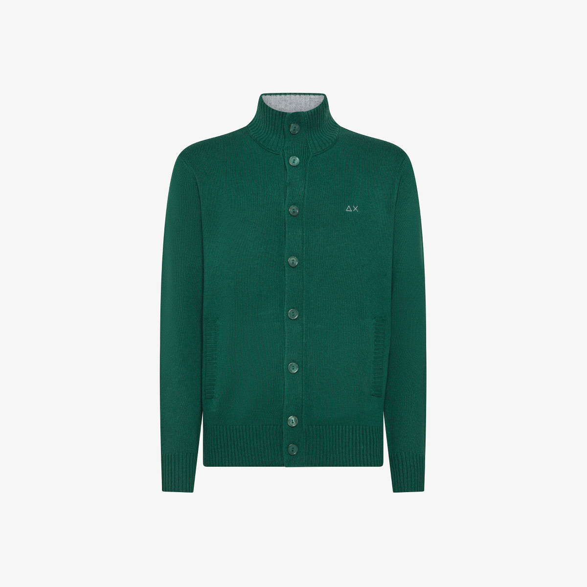 Wool and cashmere cardigan DARK GREEN