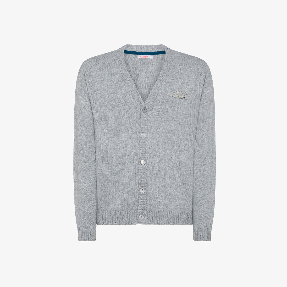 Sun 68 Cardigan In Lana E Cashmere - Uomo