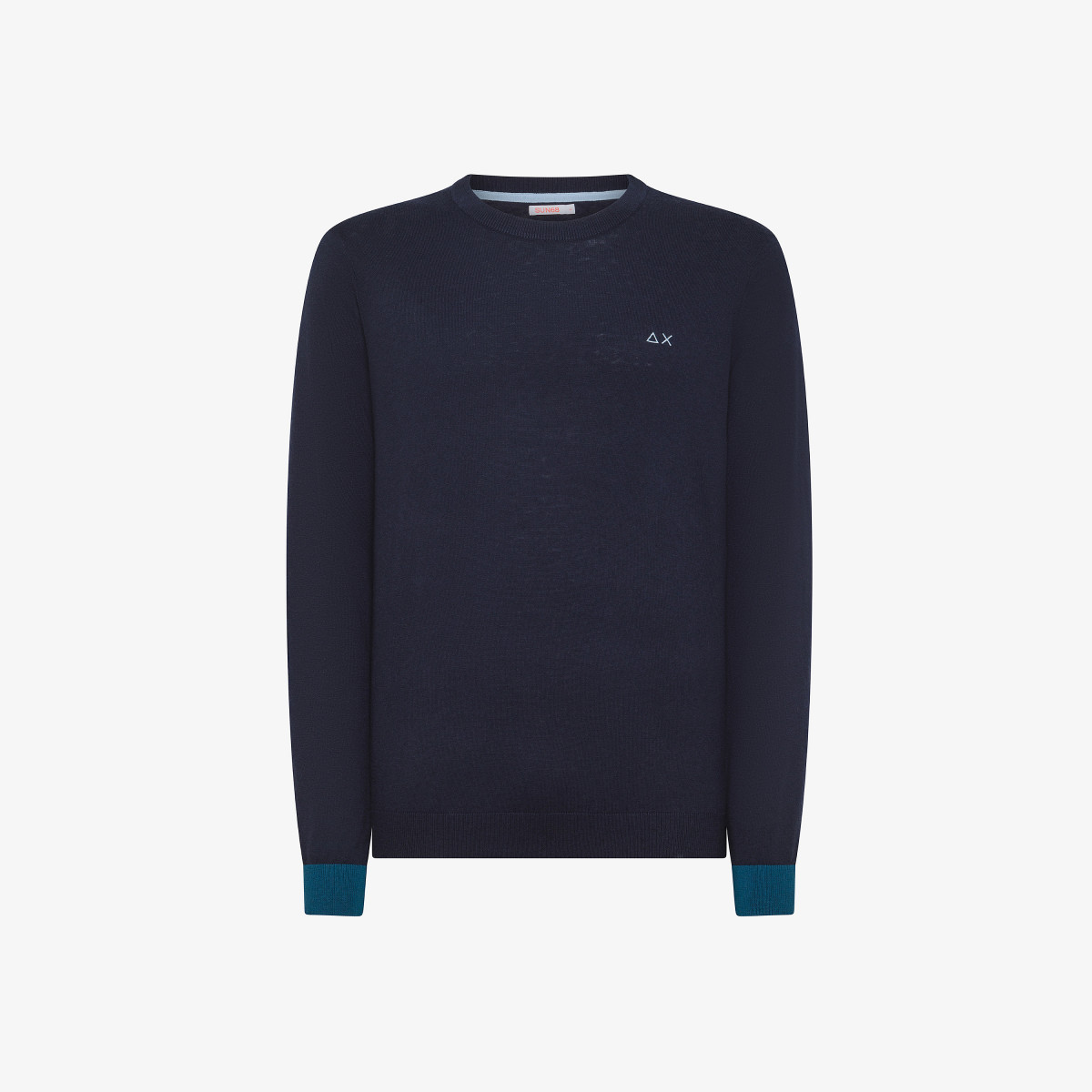 Wool and cotton jumper NAVY BLUE