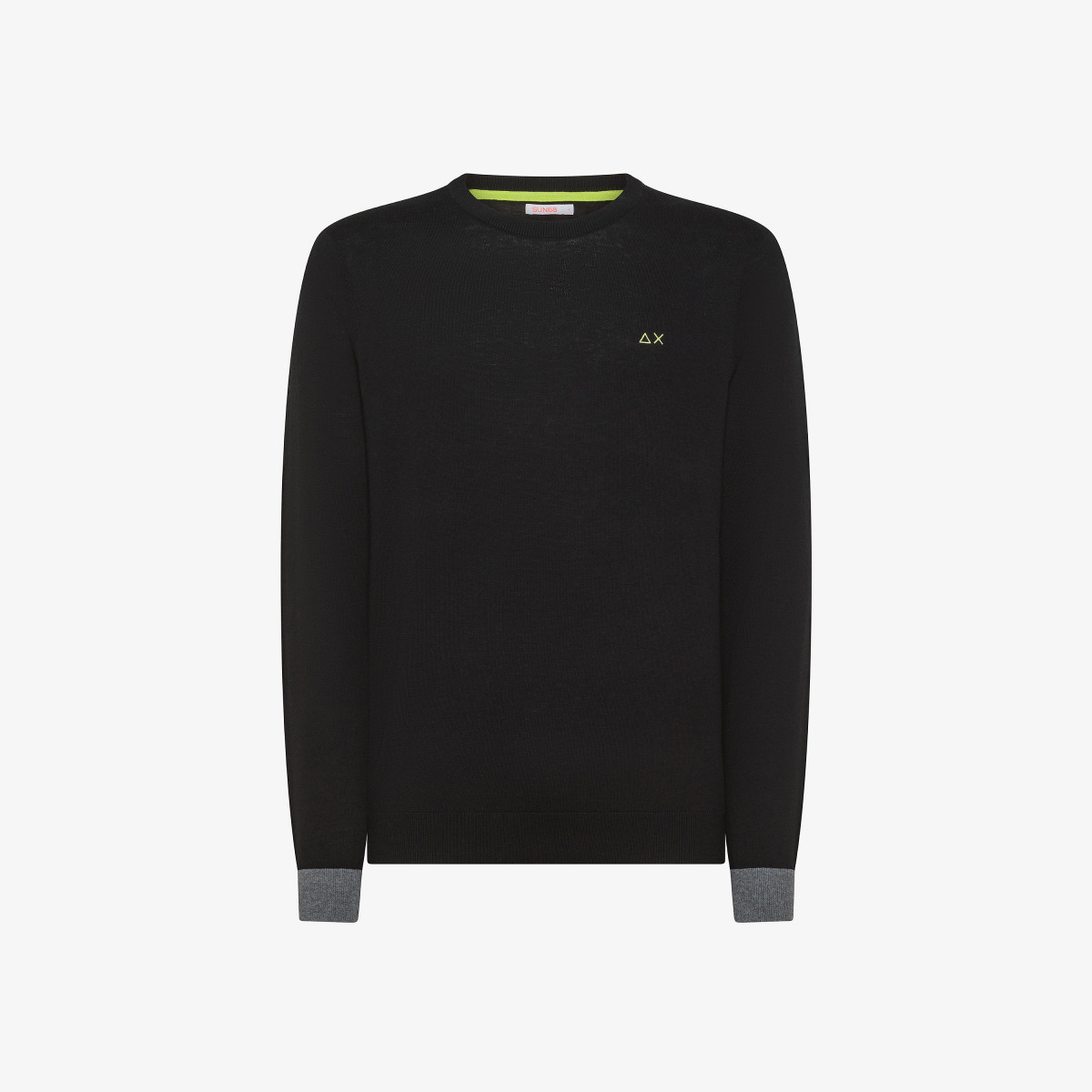 Wool and cotton jumper BLACK