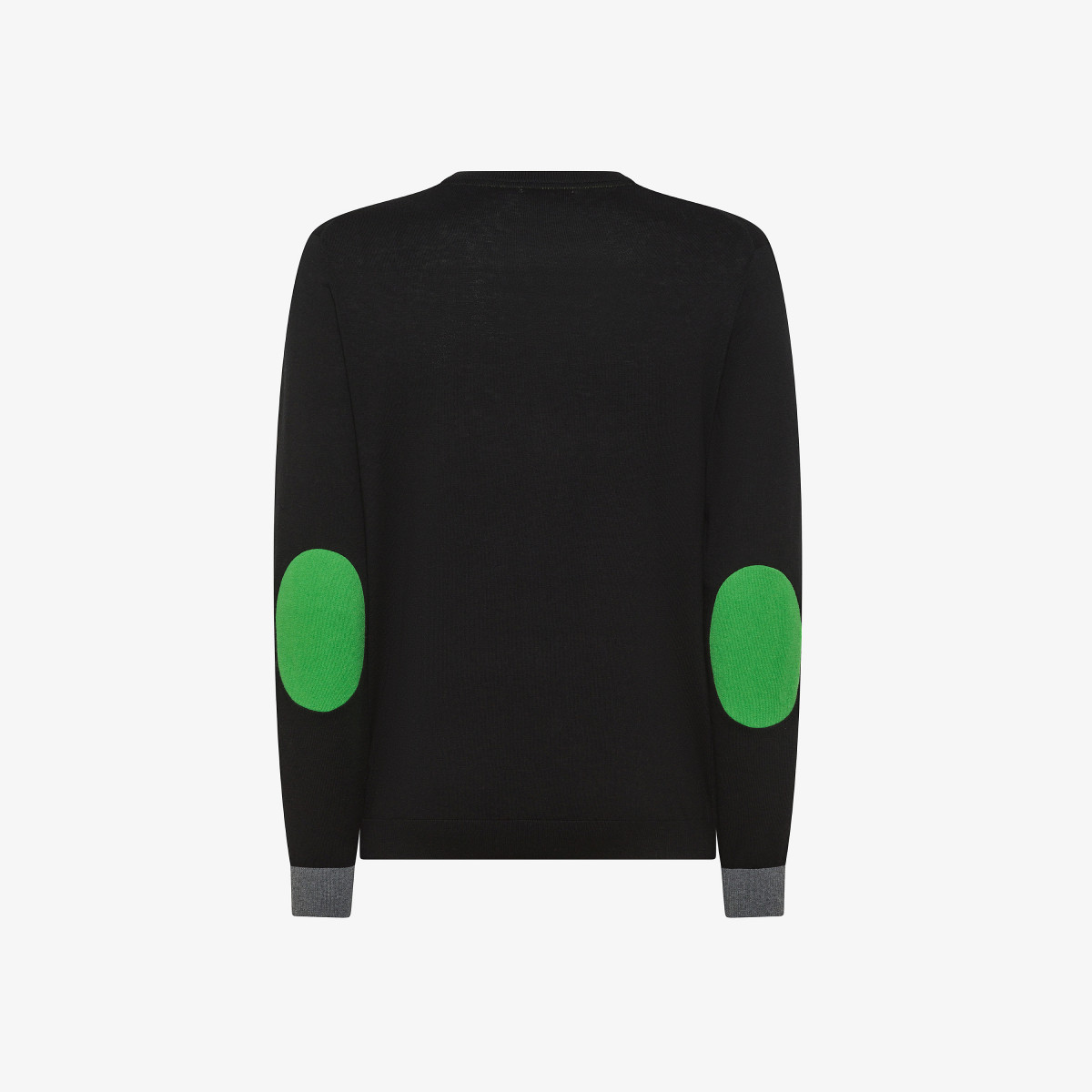 Wool and cotton jumper BLACK