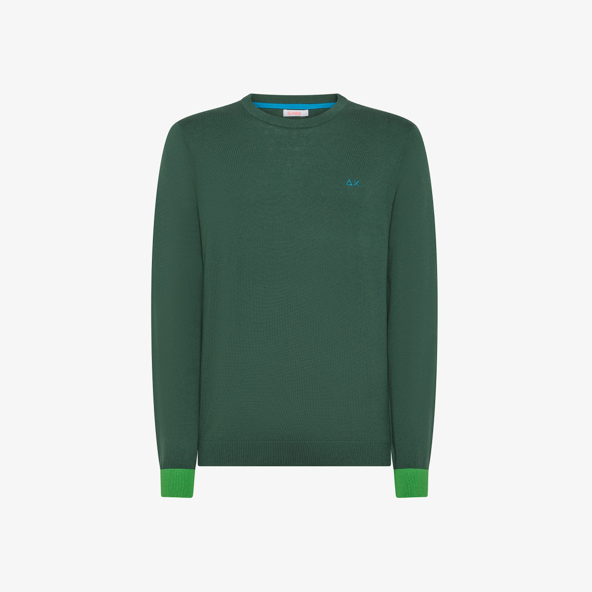 Wool and cotton jumper DARK GREEN