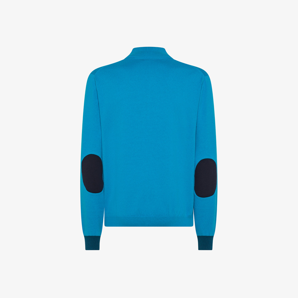 Wool and cotton zip jumper TURQUOISE