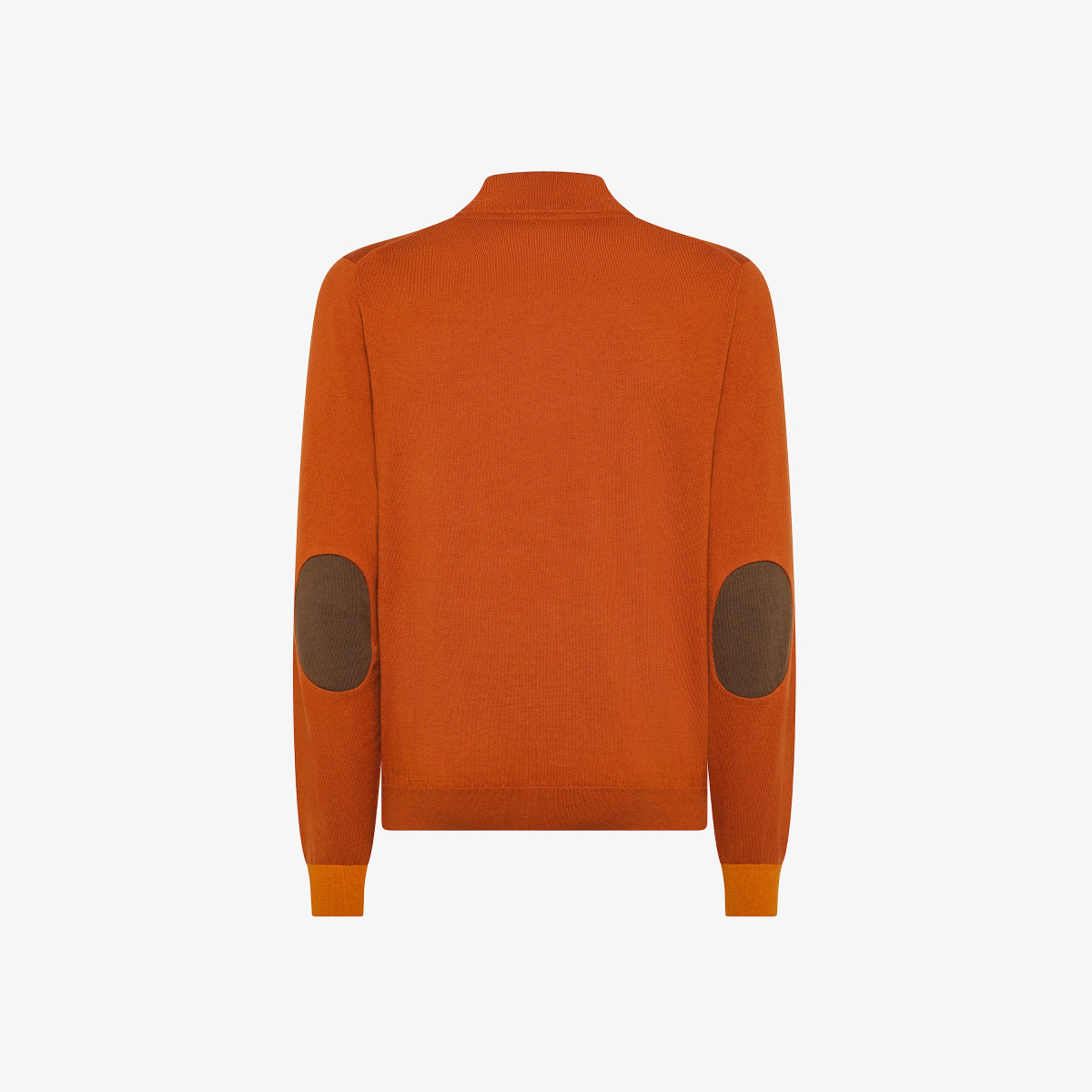 Wool and cotton zip jumper RUST