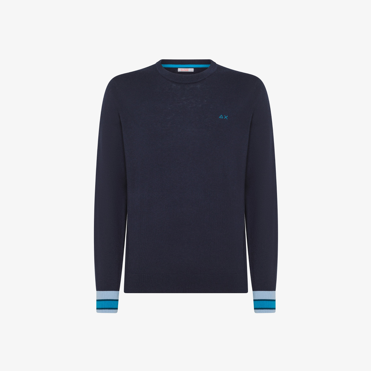 Wool and cotton jumper NAVY BLUE