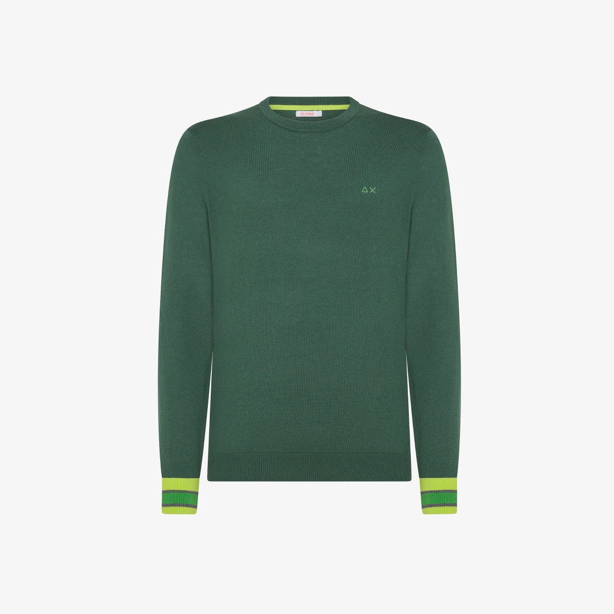 Wool and cotton jumper DARK GREEN