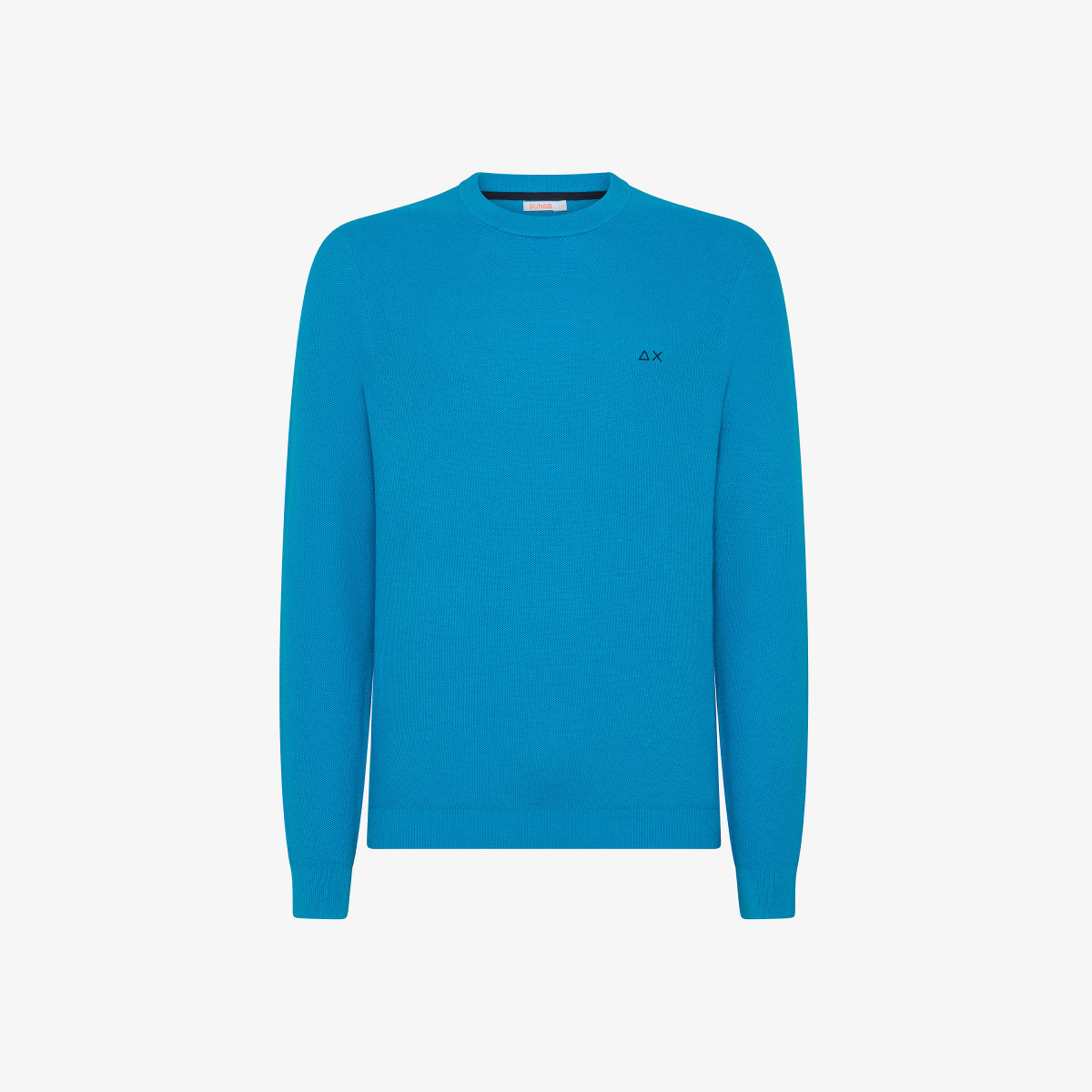 Wool and cotton piqué jumper TURQUOISE