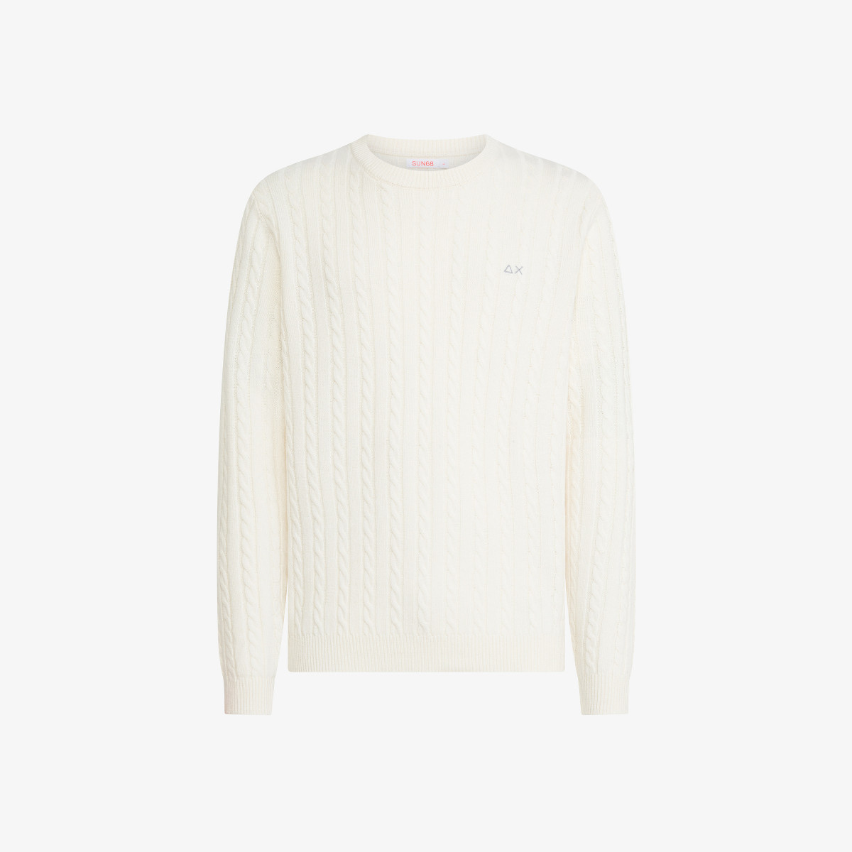 Wool and cashmere cable-knit jumper OFF WHITE