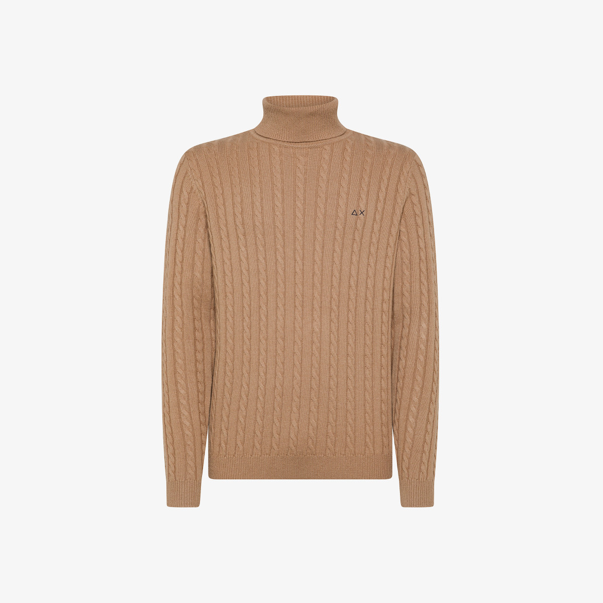 Wool and cashmere turtleneck jumper BEIGE