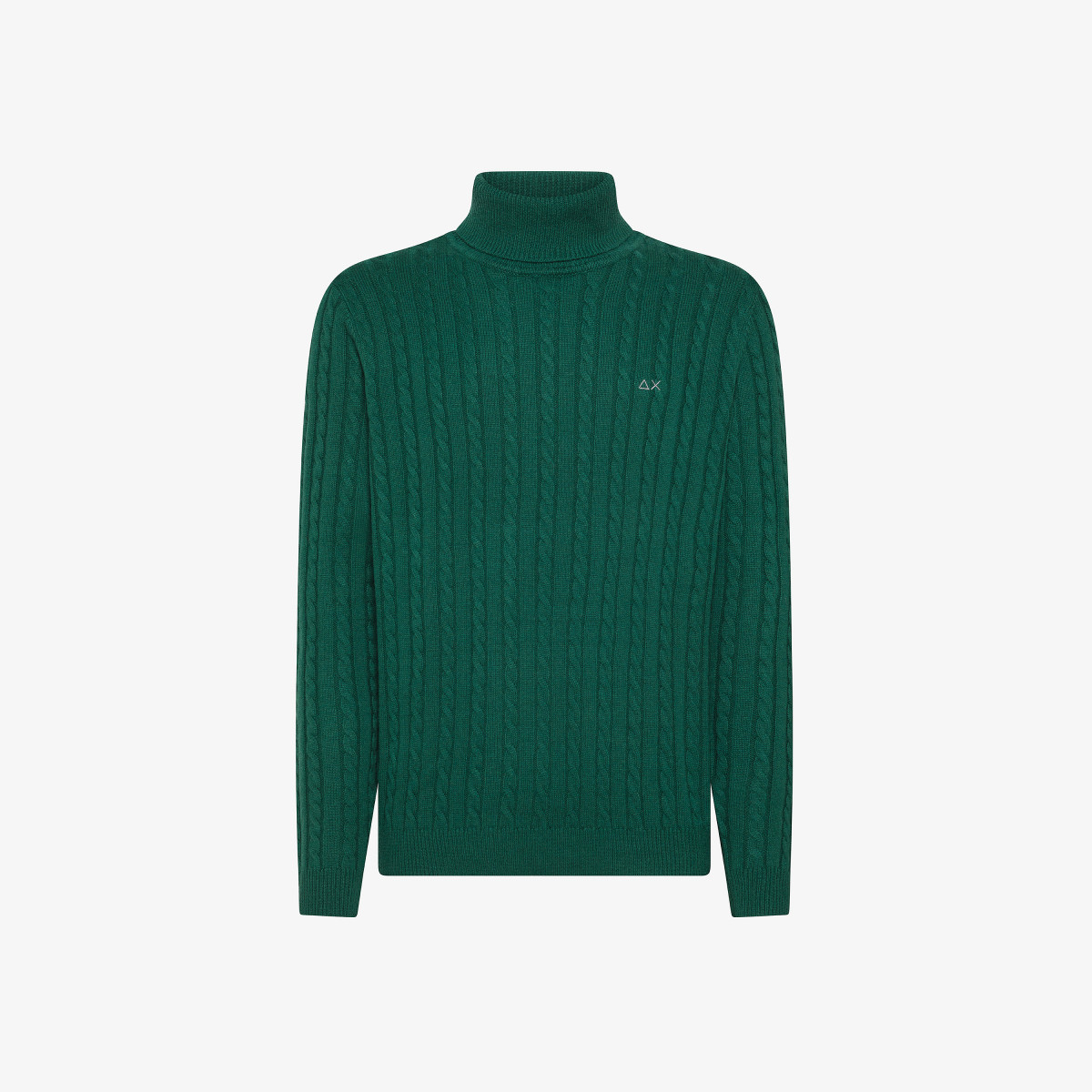 Wool and cashmere turtleneck jumper DARK GREEN