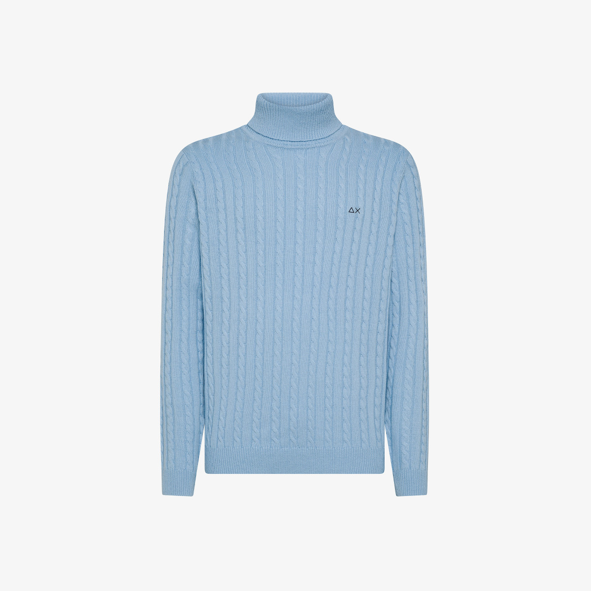 Wool and cashmere turtleneck jumper SKY BLUE