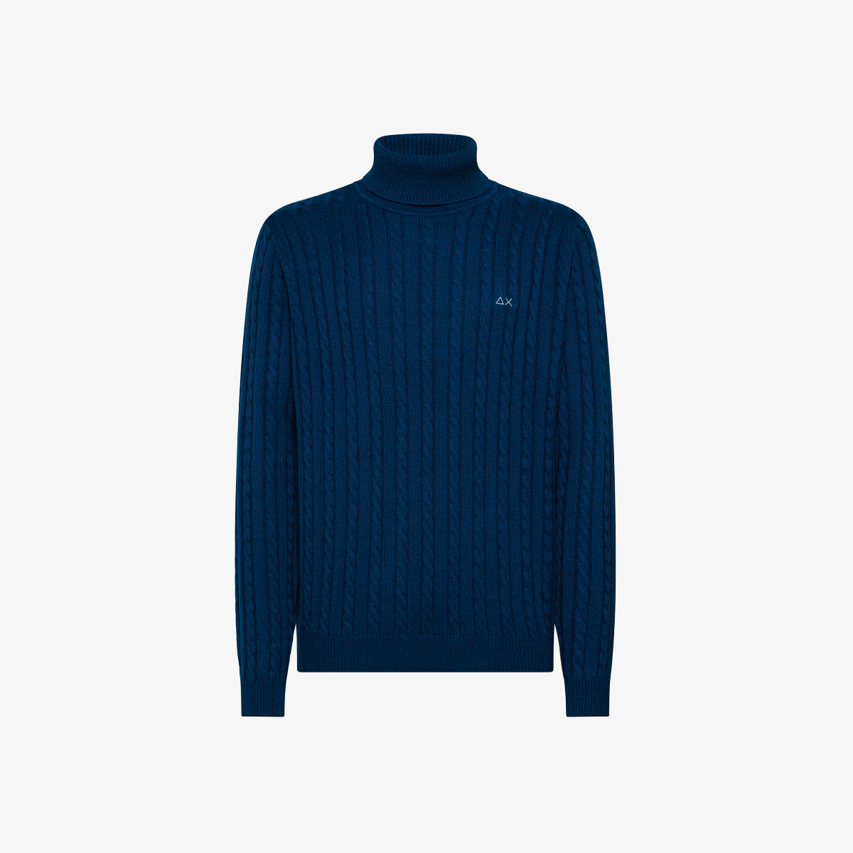 Wool and cashmere turtleneck jumper DEEP BLUE