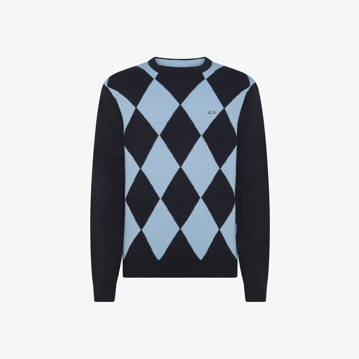 Wool and cashmere jacquard jumper NAVY BLUE