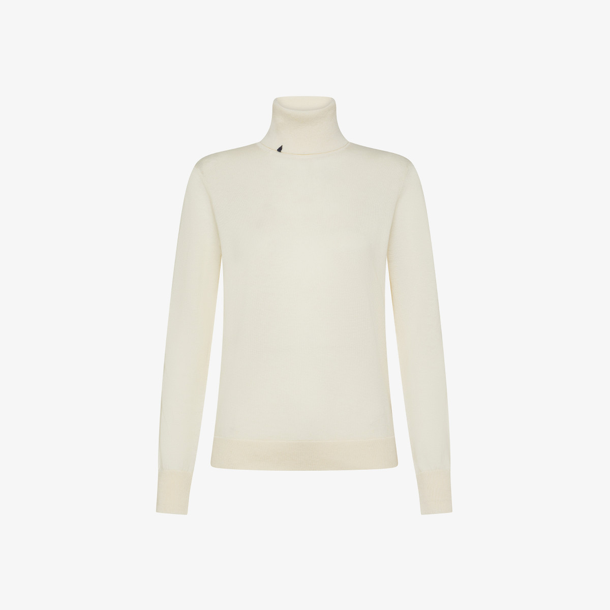 Wool and cotton turtleneck jumper OFF WHITE