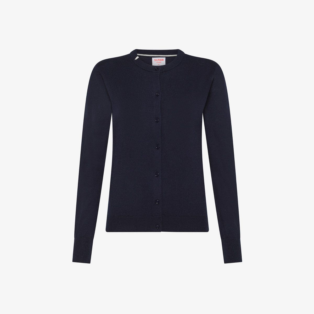 Wool and cotton cardigan NAVY BLUE