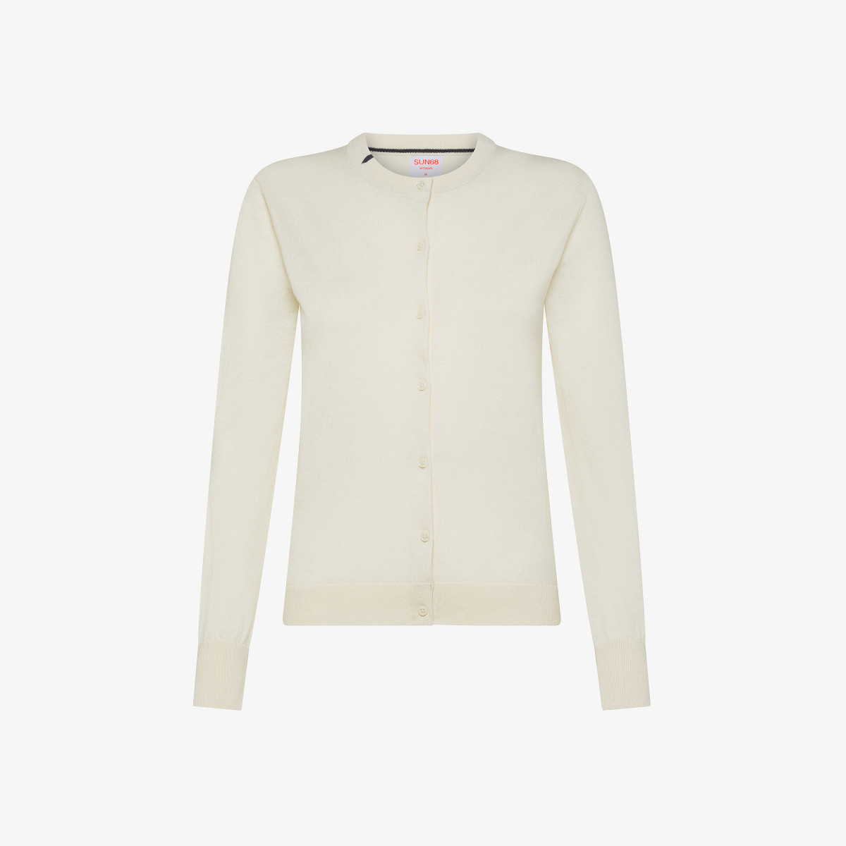 Wool and cotton cardigan OFF WHITE