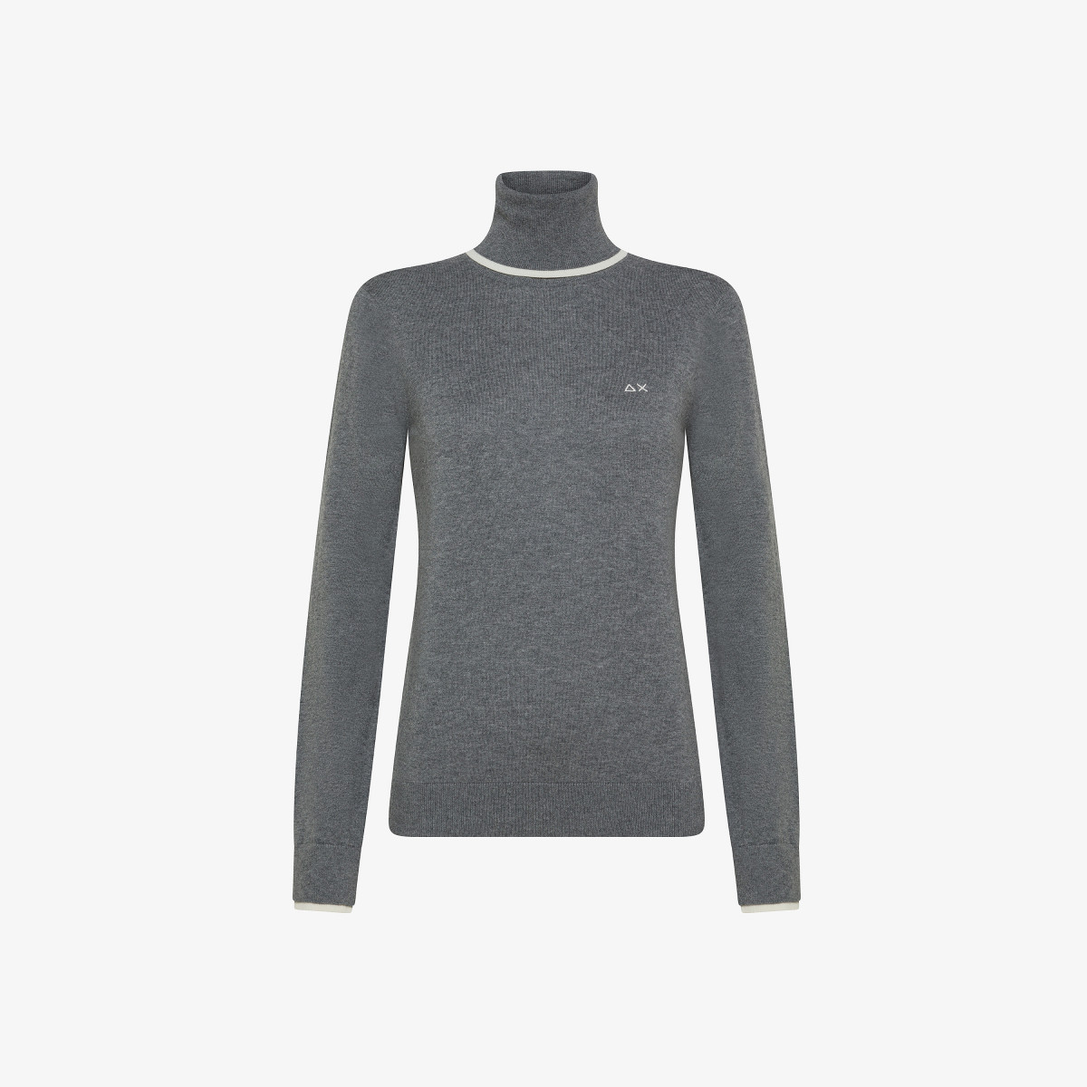 TURTLE NECK DOUBLE RIB L/S GRIGIO SCURO