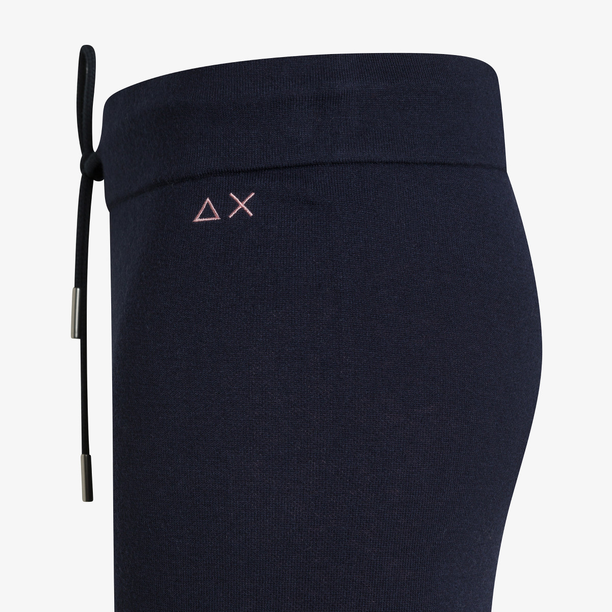 Wool and cotton knit pants NAVY BLUE