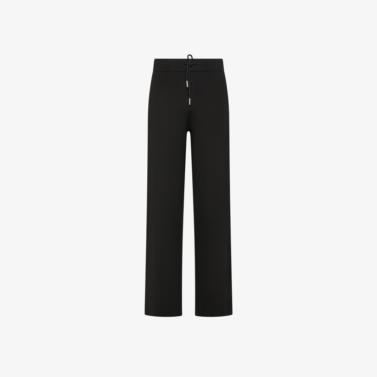 Wool and cotton knit pants BLACK